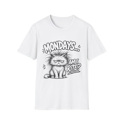 Mondays... Am I Rite? Cat T-Shirt — Funny Grumpy Cat Graphic Tee