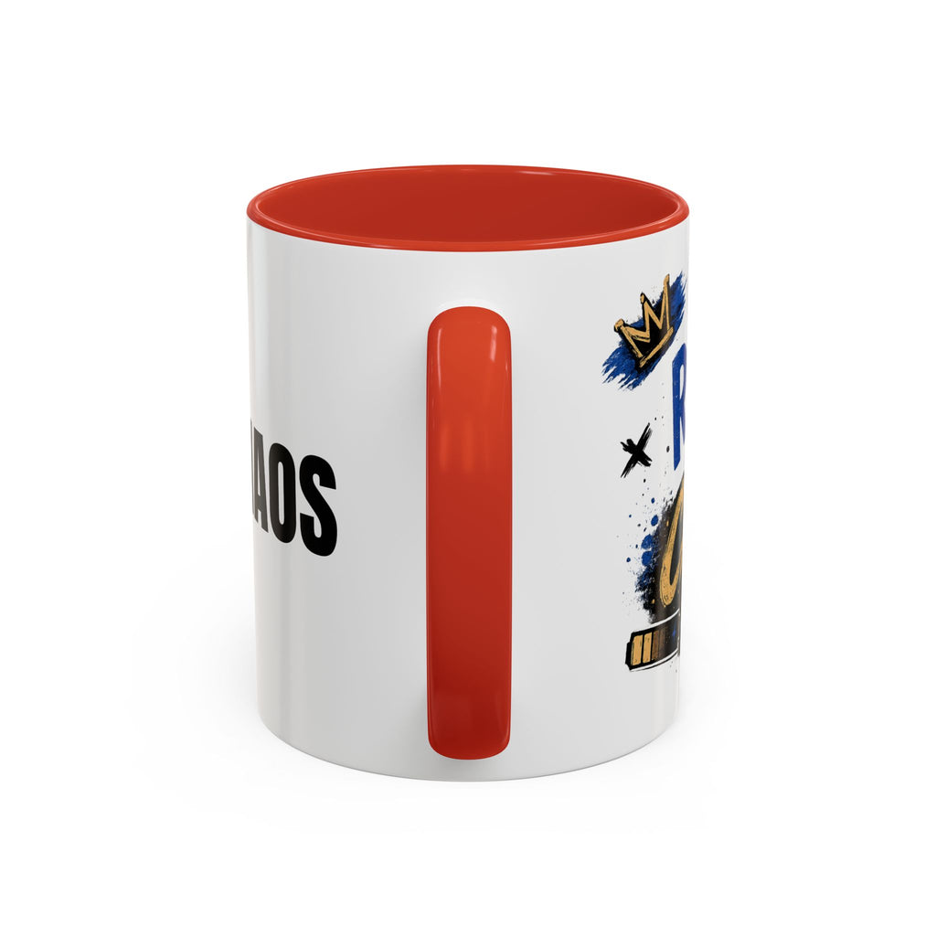 Morning Chaos Coffee Mug — Running on Caffeine & Chaos Accent Mug