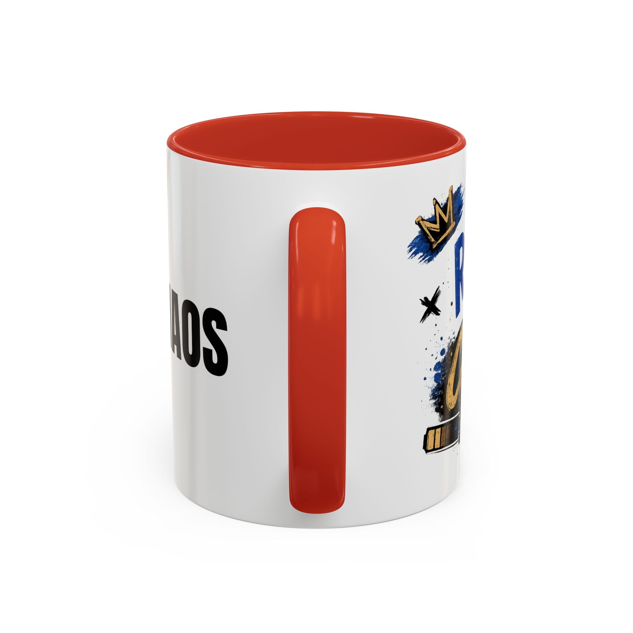 Morning Chaos Coffee Mug — Running on Caffeine & Chaos Accent Mug