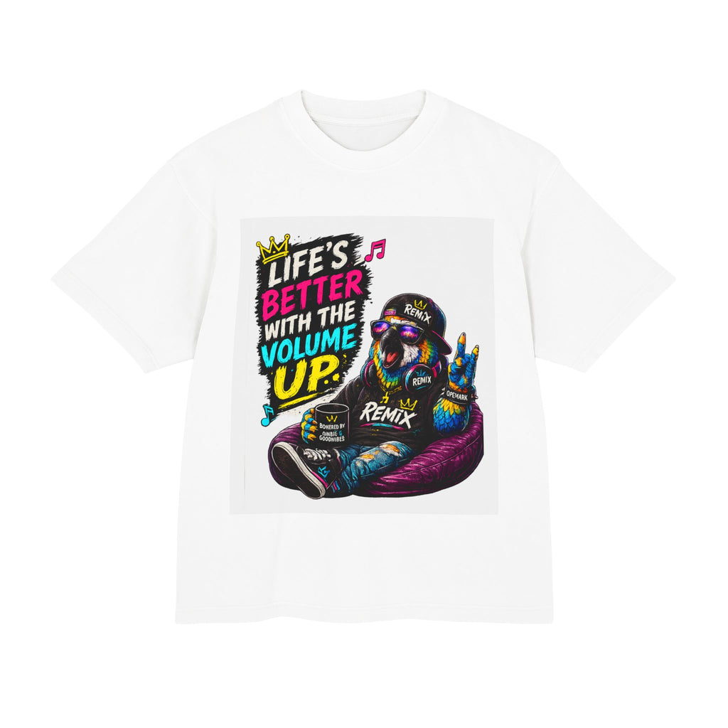 "Life's Better With Volume Up" Tee — Remix the Parrot