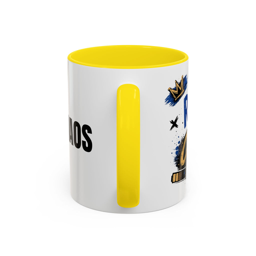 Morning Chaos Coffee Mug — Running on Caffeine & Chaos Accent Mug