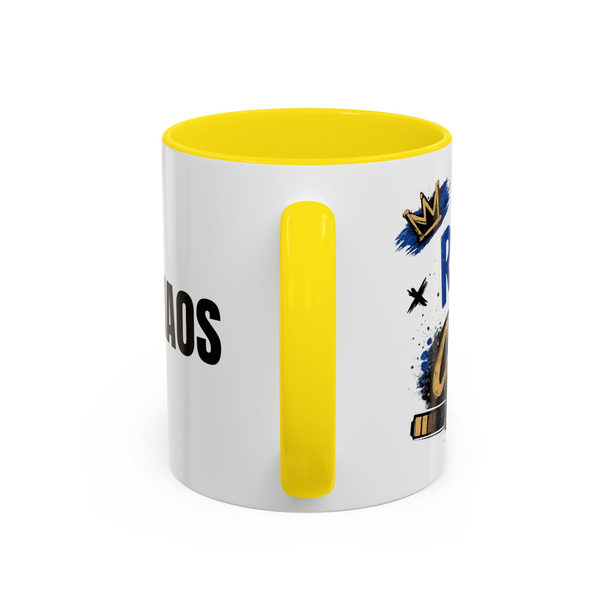 Morning Chaos Coffee Mug — Running on Caffeine & Chaos Accent Mug