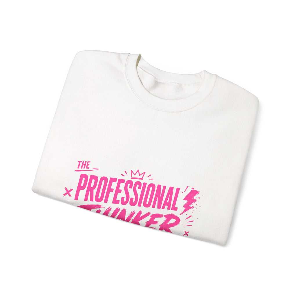 Crewneck Sweatshirt — "The Professional Thinker" Pink Graphic