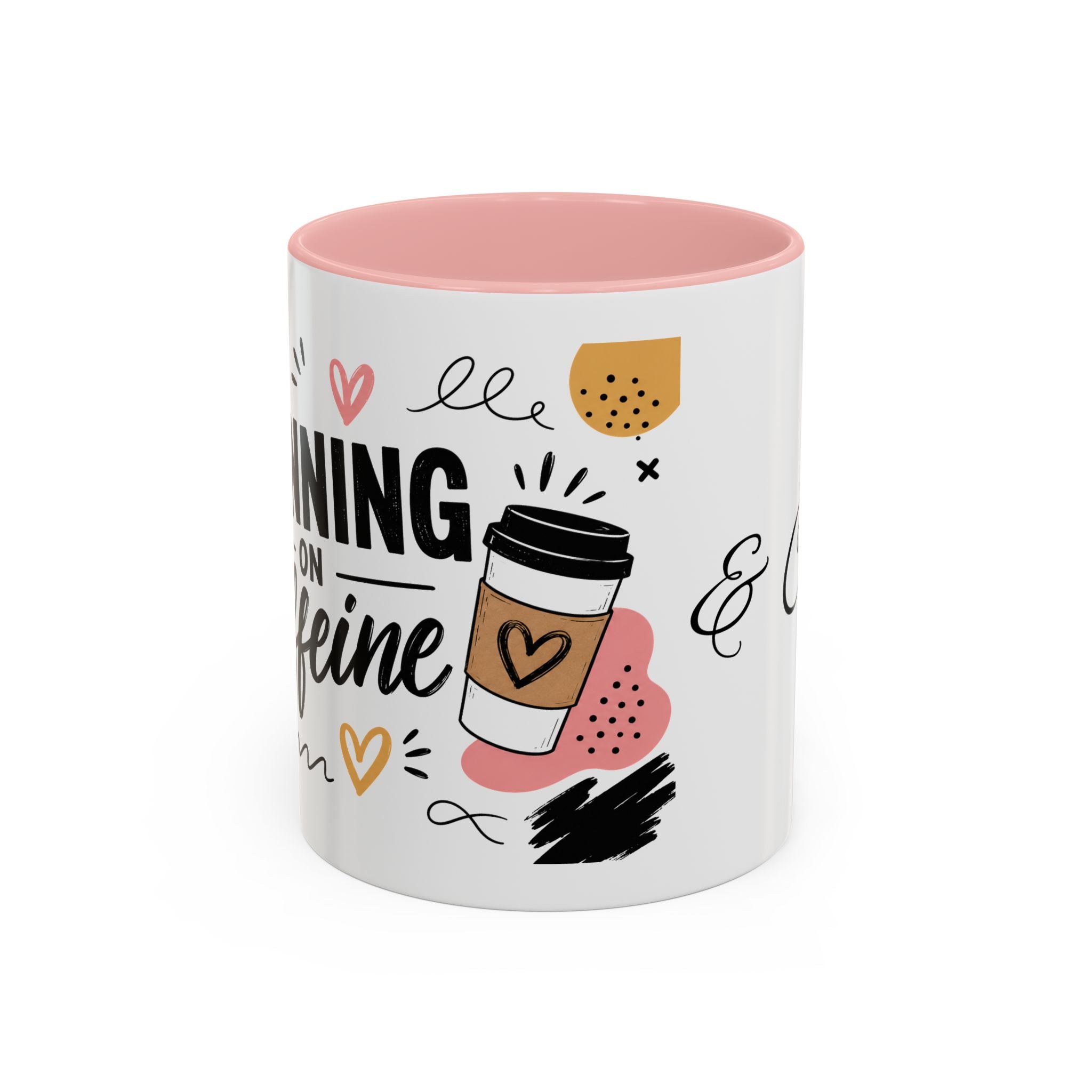 Accent Coffee Mug — Morning Fuel & Chaos Cute Coffee Cup (11/15oz)