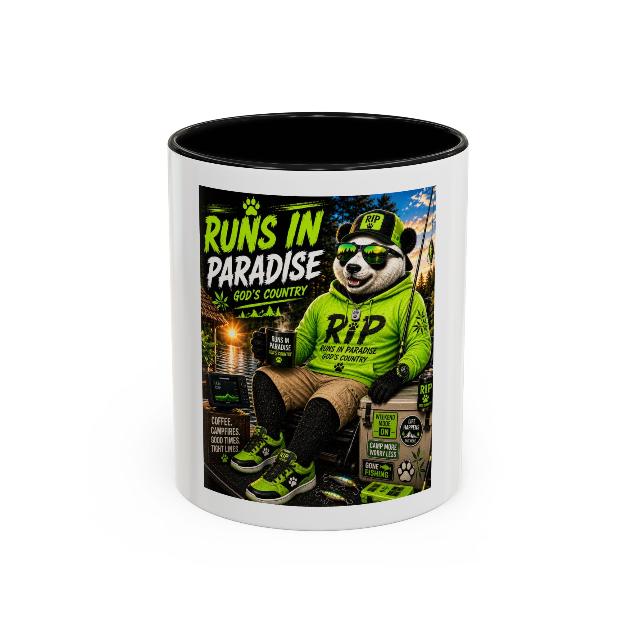 "Runs in Paradise" Coffee Mug — RIP The Panda Bear