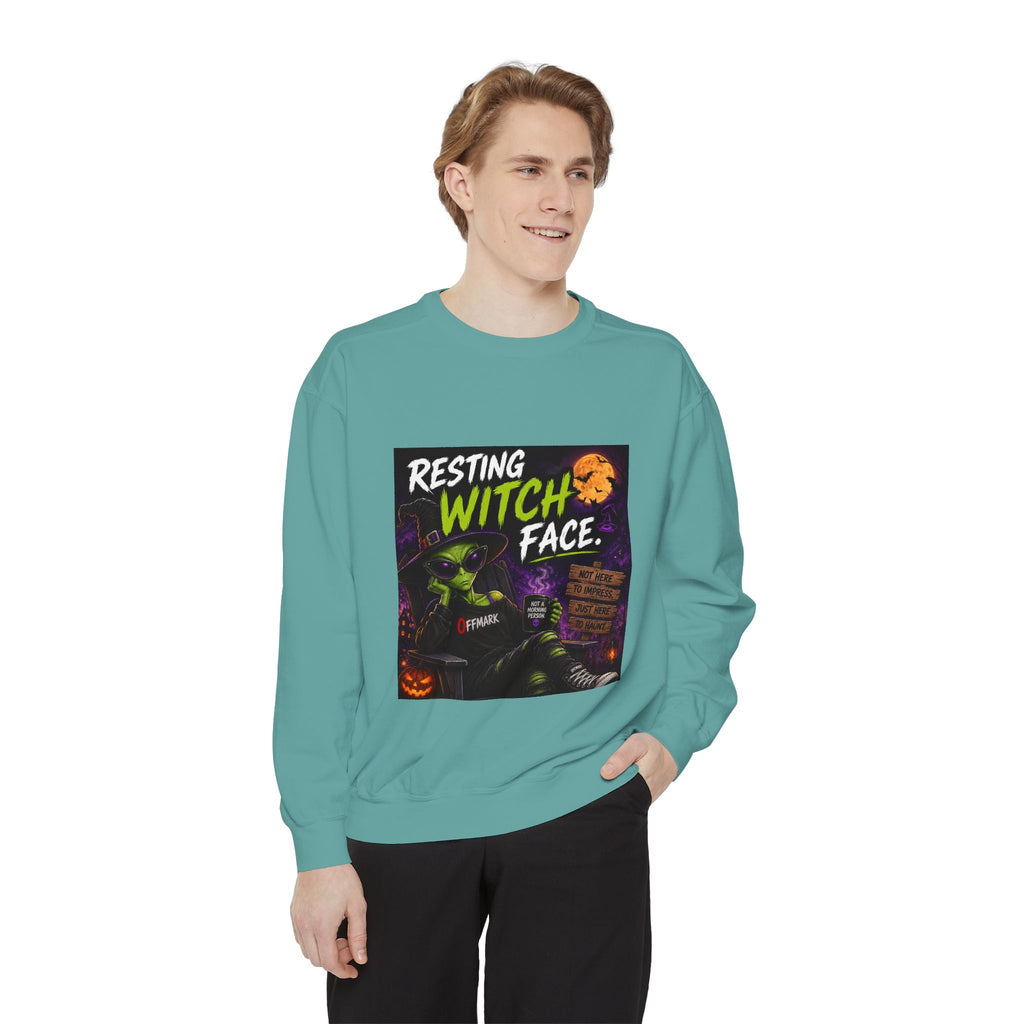 Halloween "Resting Witch Face" Sweatshirt - Funny Spooky Graphic Pullover