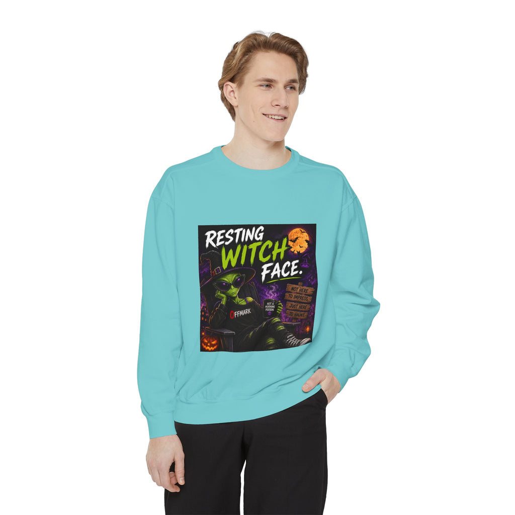 Halloween "Resting Witch Face" Sweatshirt - Funny Spooky Graphic Pullover