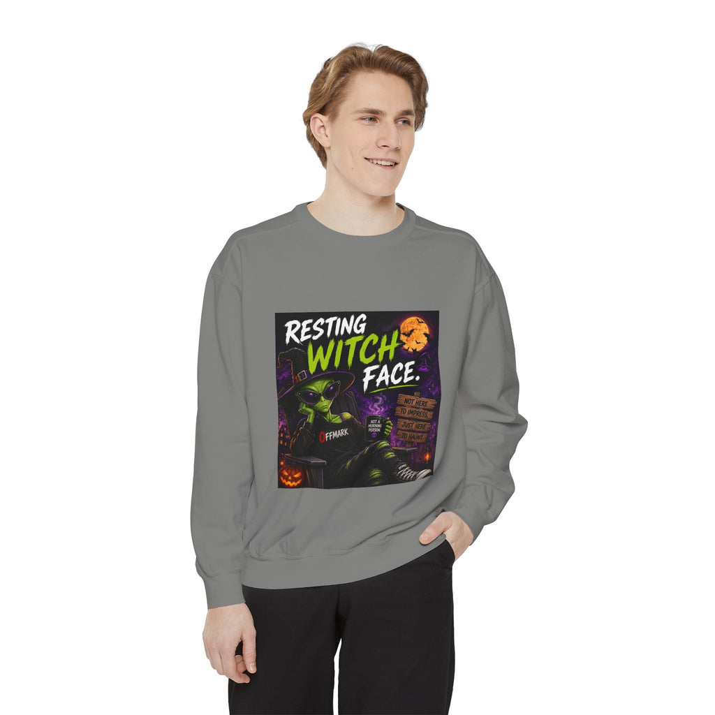 Halloween "Resting Witch Face" Sweatshirt - Funny Spooky Graphic Pullover