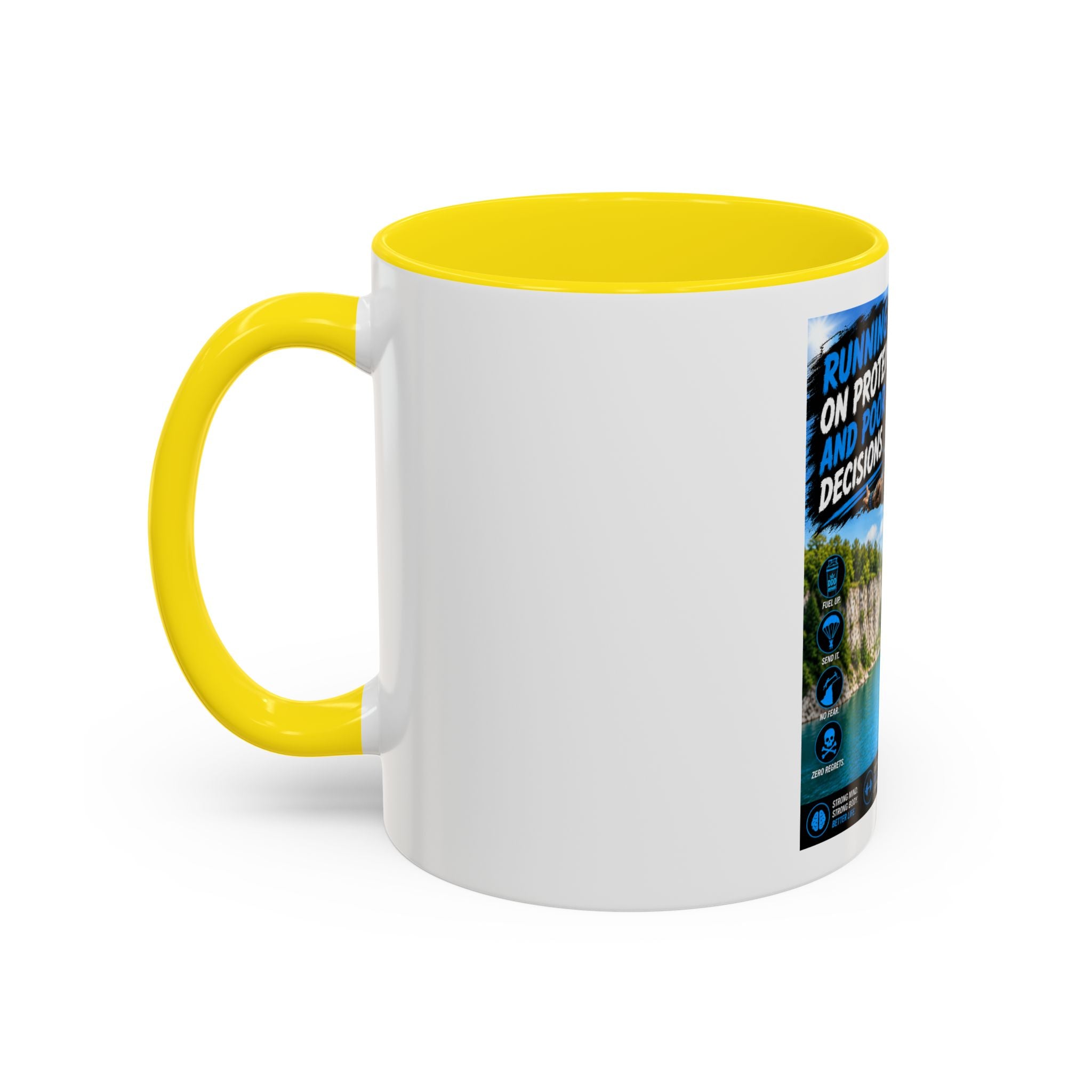 DDD (Doug the Damn Dog) "Running on Protein" Coffee Mug