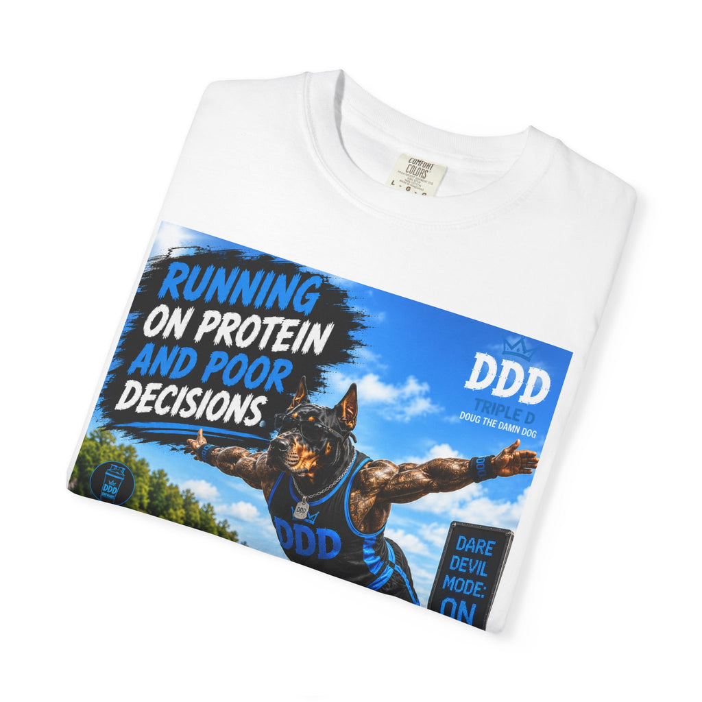 DDD (Doug the Damn Dog) "Running On Protein" T-Shirt