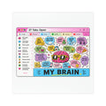 My Brain Car Magnet — Cute Colorful ‘37 Tabs Open’ Desktop Brain Illustration