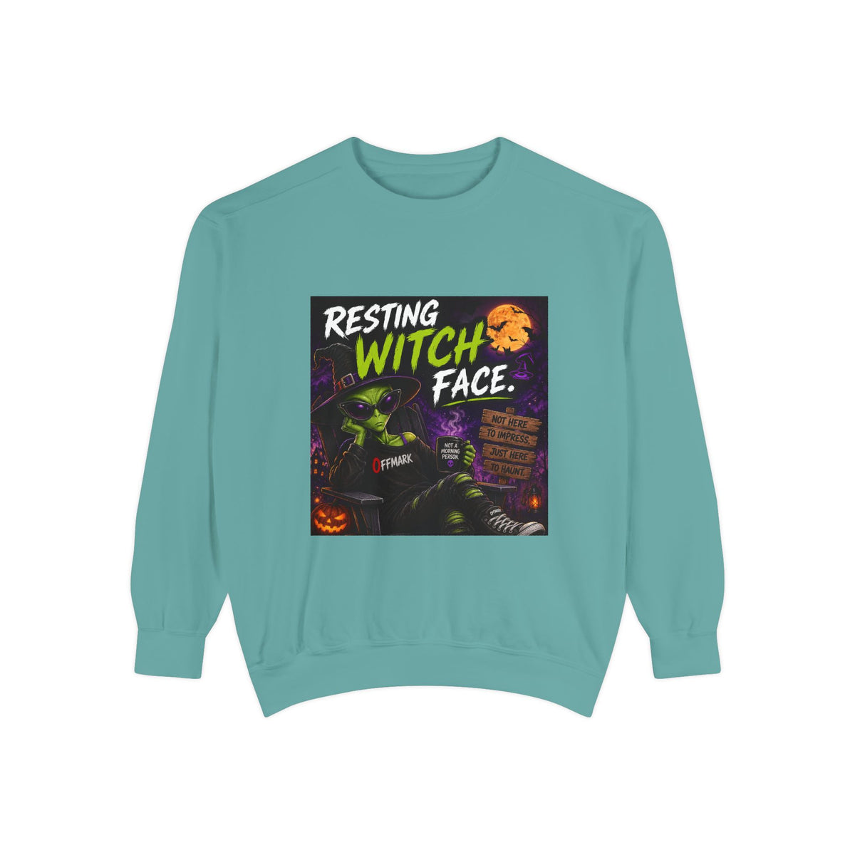 Halloween "Resting Witch Face" Sweatshirt - Funny Spooky Graphic Pullover