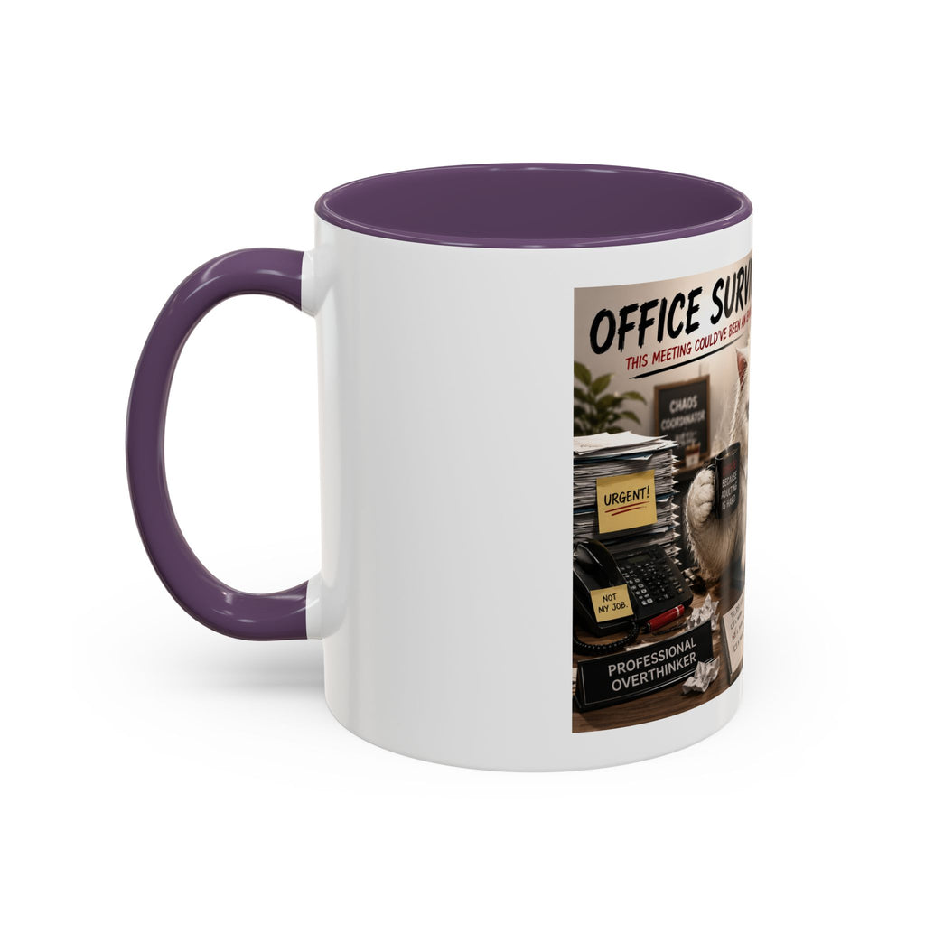 Coffee Mug — "Office Survival" Murphy's Desk Humor Accent Mug (11/15oz)