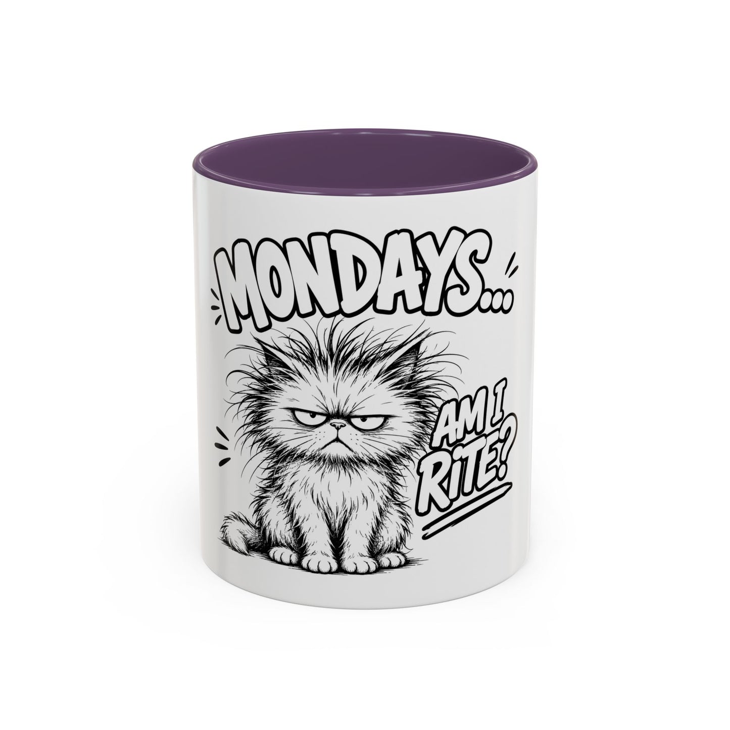 Mondays... Am I Rite? Grumpy Cat Accent Coffee Mug