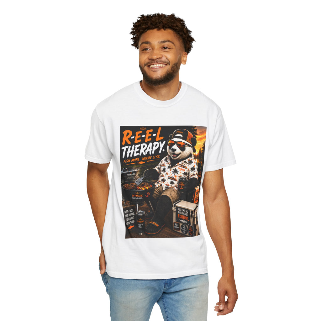 RIP the Panda Bear- "Reel Therapy" Fishing T-Shirt