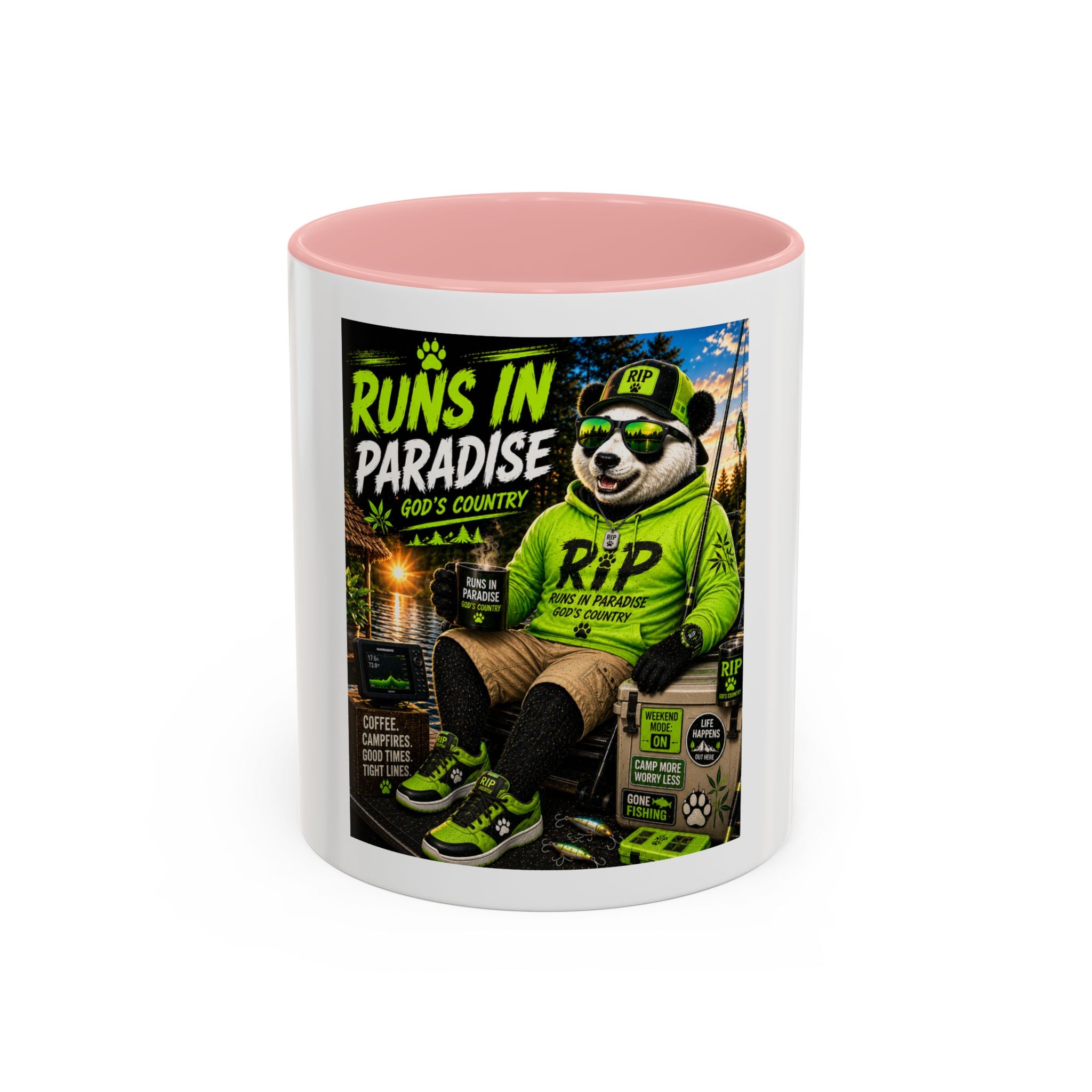 "Runs in Paradise" Coffee Mug — RIP The Panda Bear