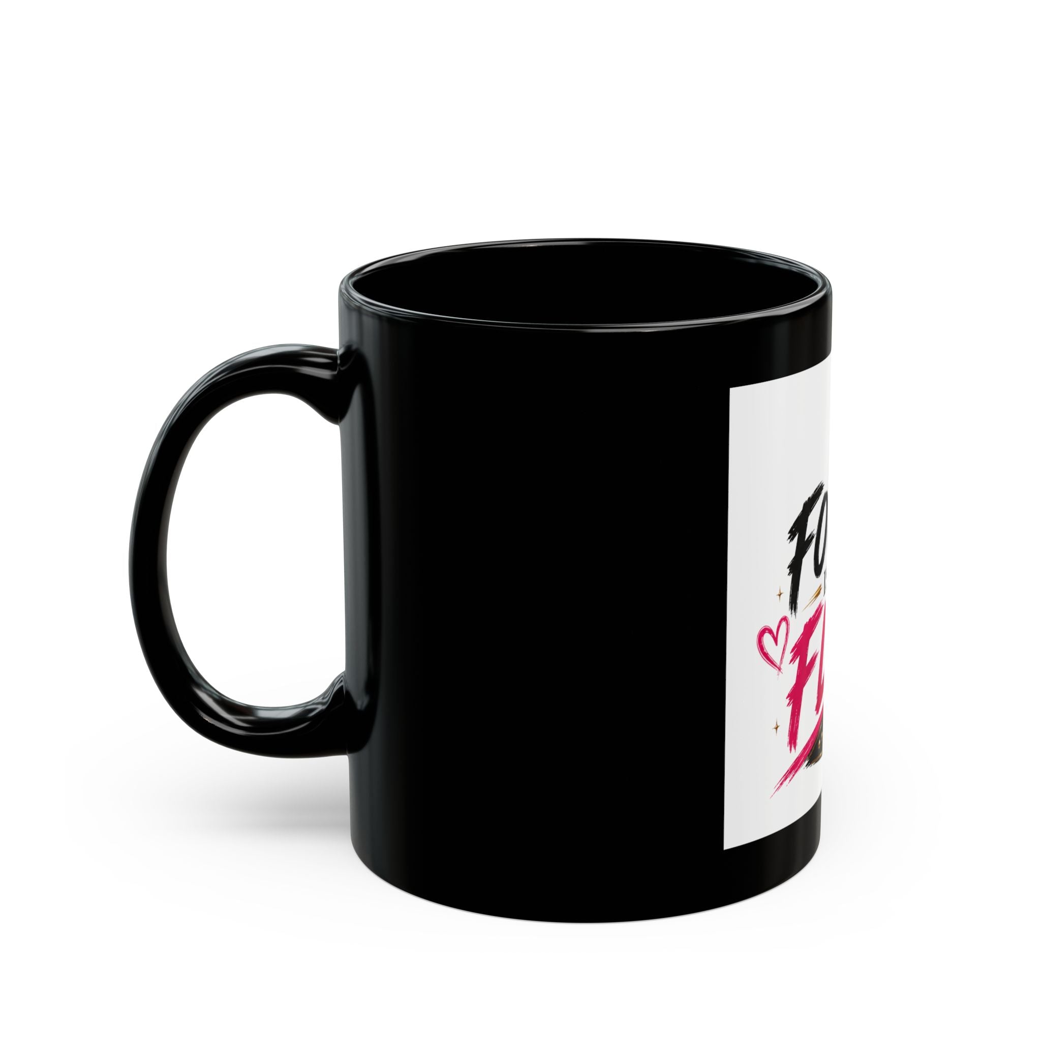 Focus Is My Flex Black Coffee Mug — Vixen the Foxxy Boss