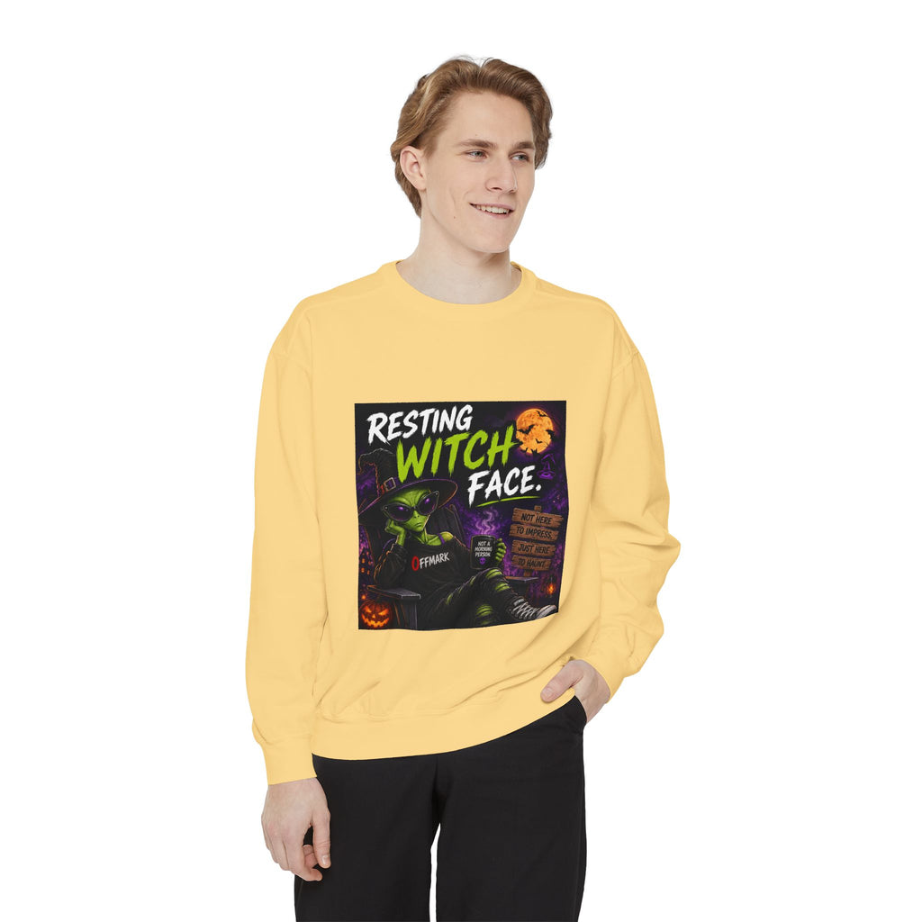 Halloween "Resting Witch Face" Sweatshirt - Funny Spooky Graphic Pullover
