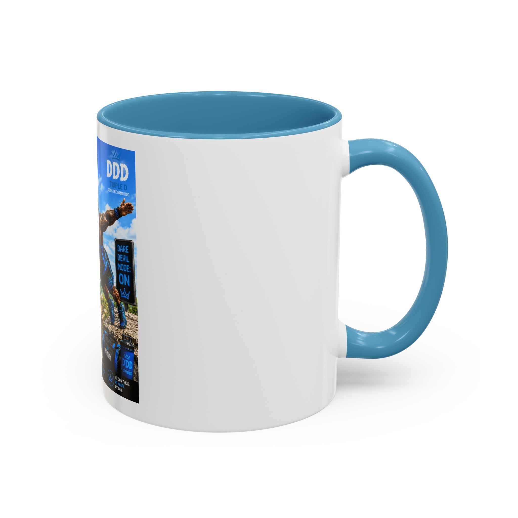 DDD (Doug the Damn Dog) "Running on Protein" Coffee Mug