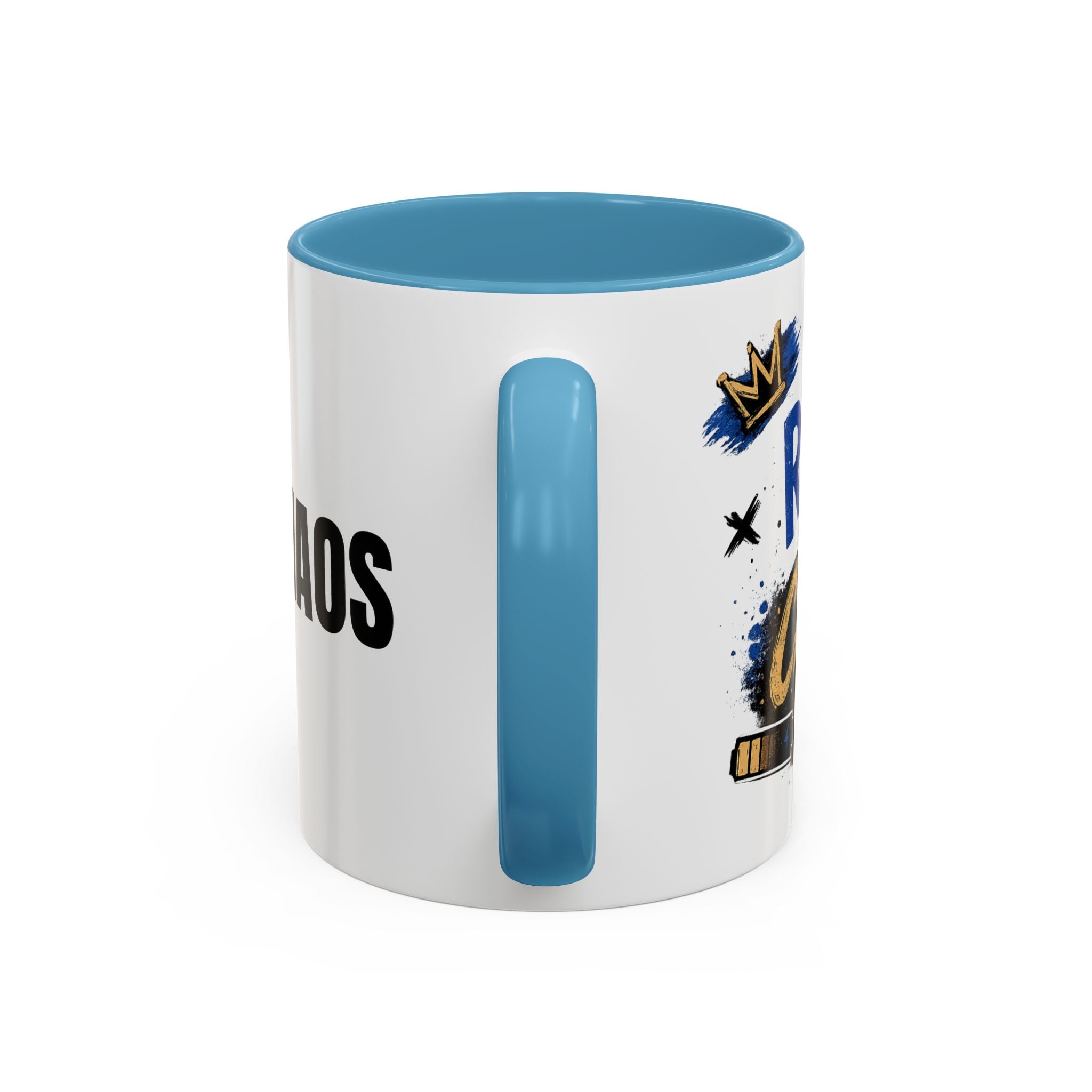 Morning Chaos Coffee Mug — Running on Caffeine & Chaos Accent Mug