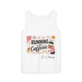 Running on Caffeine Tank Top — Cute Coffee Graphic Tank for Runners & Busy Moms