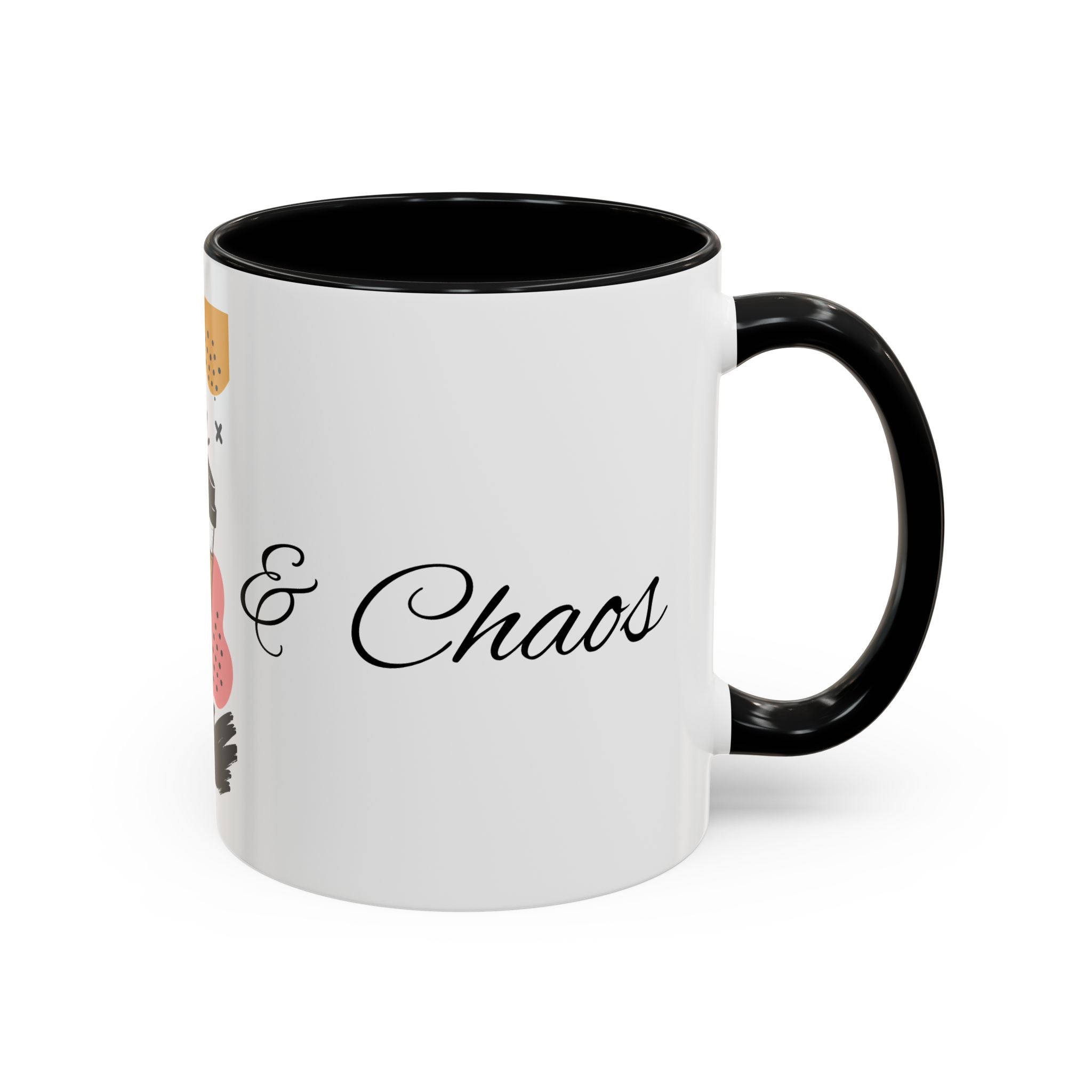 Accent Coffee Mug — Morning Fuel & Chaos Cute Coffee Cup (11/15oz)