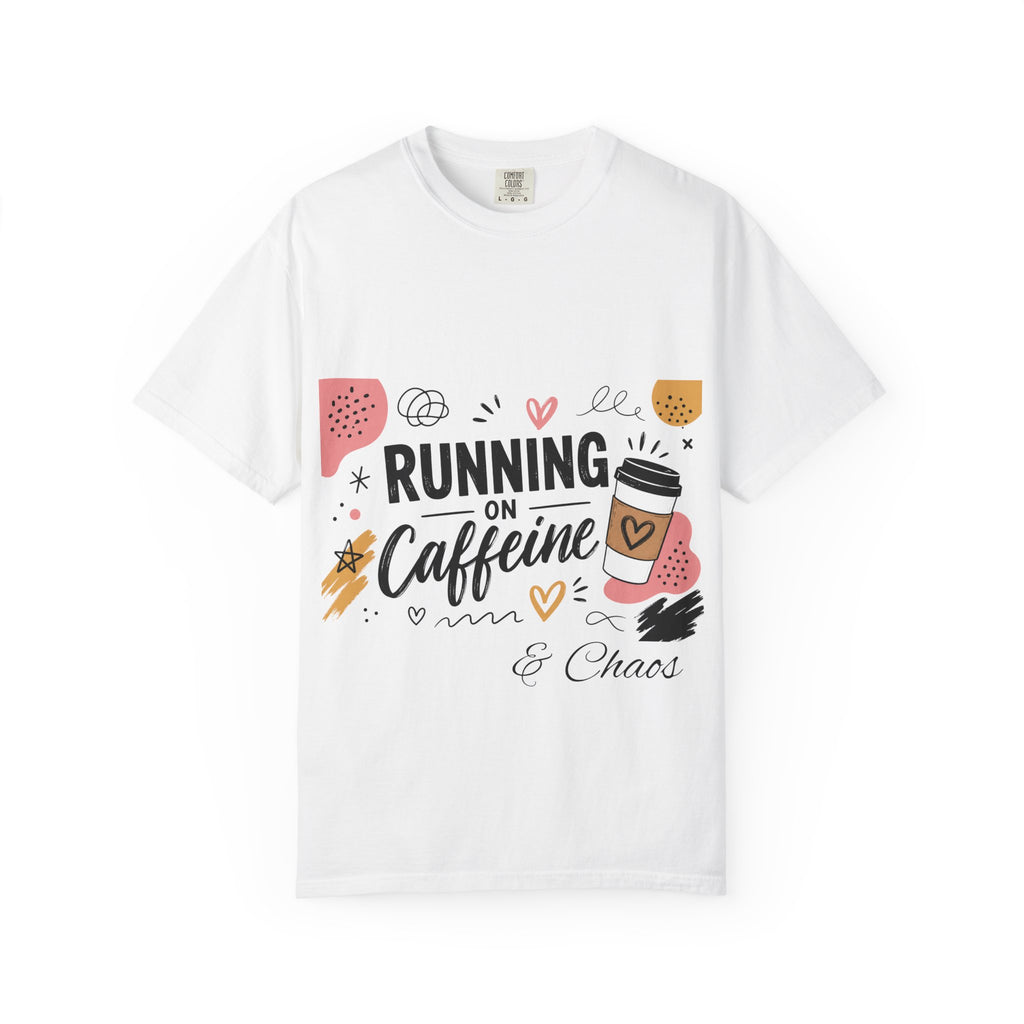 Running on Caffeine T-Shirt — Cute Coffee Runner Graphic Tee