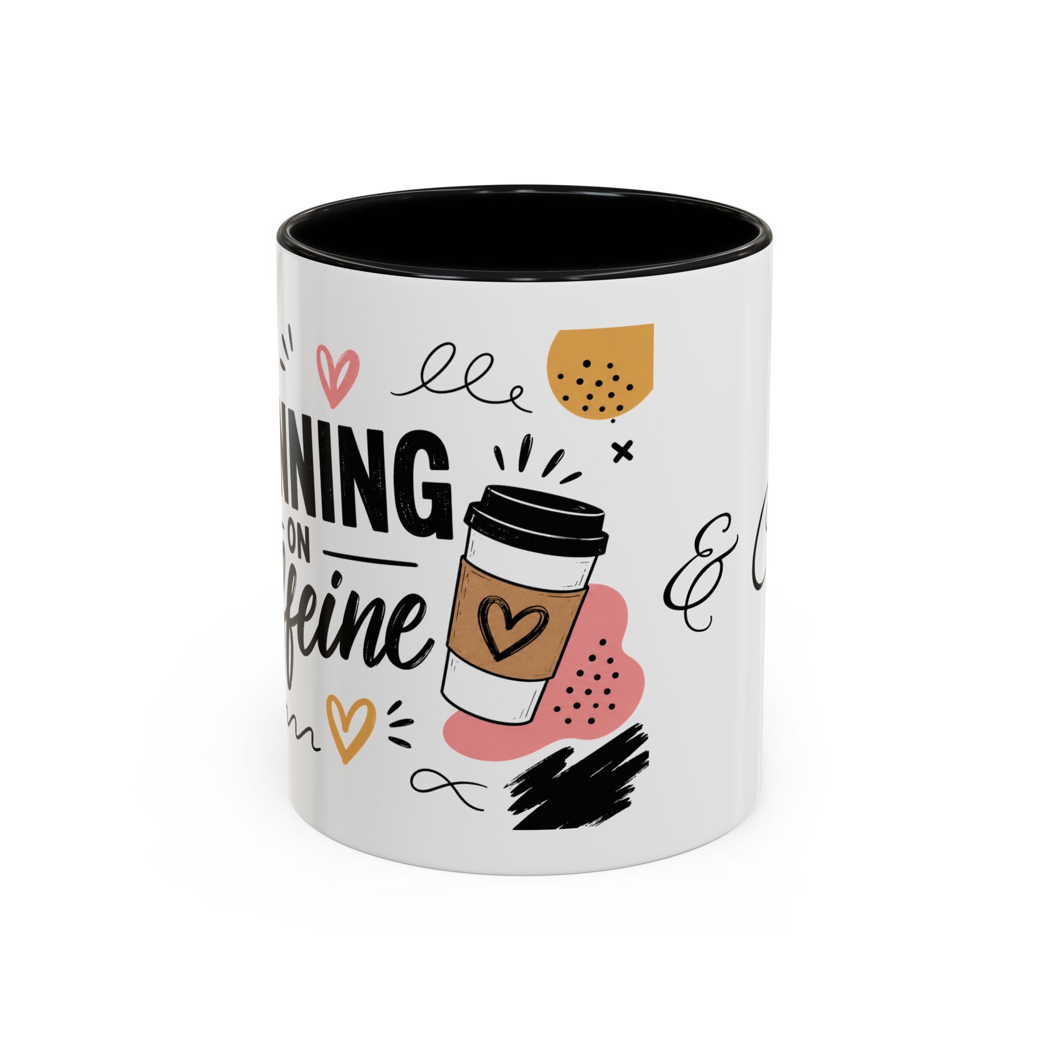 Accent Coffee Mug — Morning Fuel & Chaos Cute Coffee Cup (11/15oz)