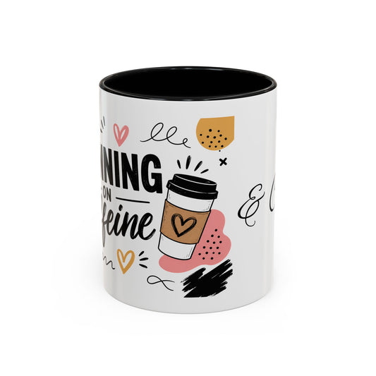 Accent Coffee Mug — Morning Fuel & Chaos Cute Coffee Cup (11/15oz)
