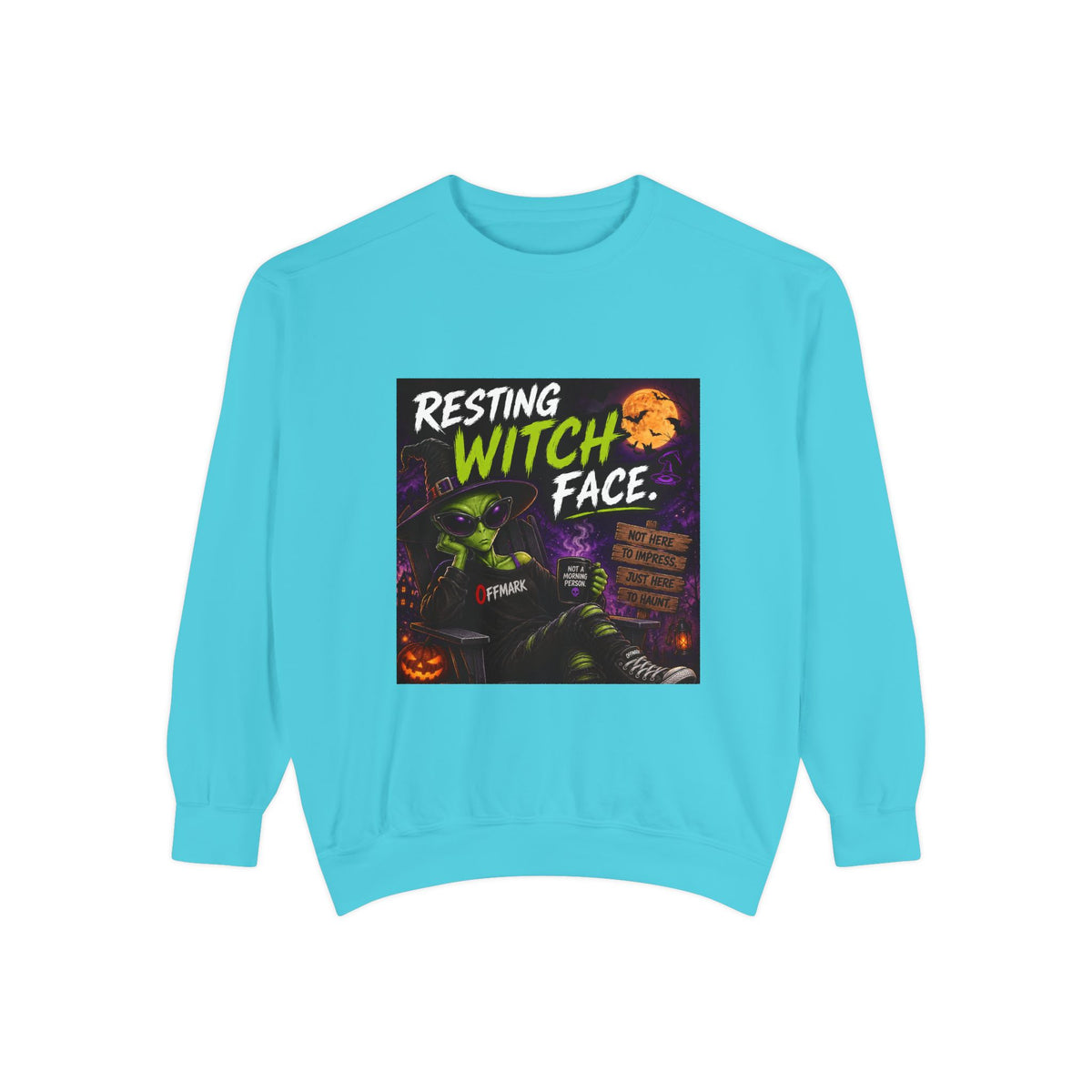 Halloween "Resting Witch Face" Sweatshirt - Funny Spooky Graphic Pullover