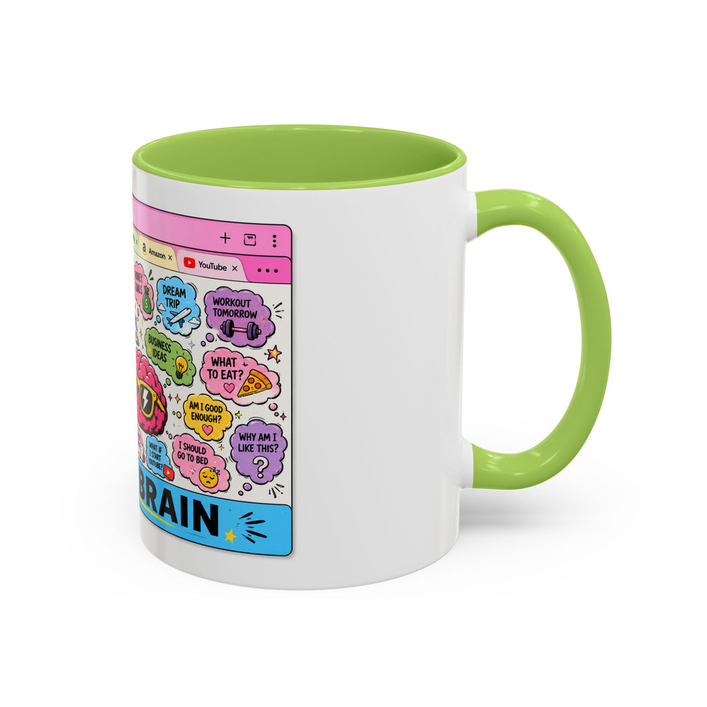 Coffee Mug — "My Brain: 37 Tabs Open" Illustrated Ceramic Accent Mug