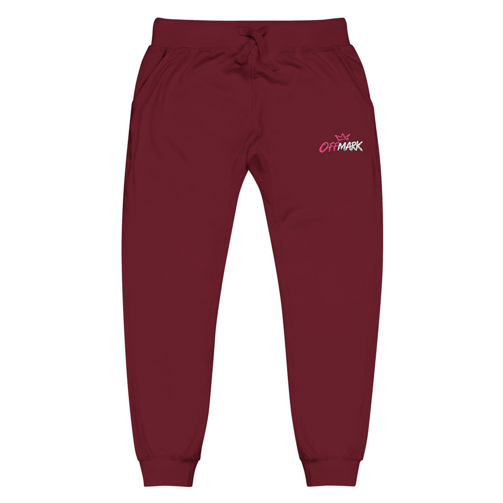 Embroidered Floral Lounge Sweatpants — Pink logo Cozy Joggers