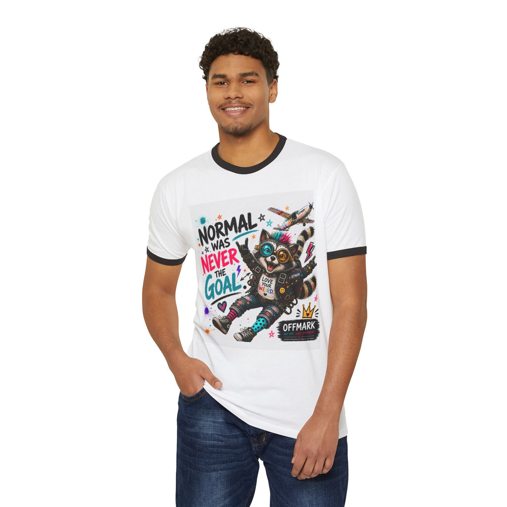 "Normal Was Never The Goal" Ringer T-Shirt —Ziggy the Raccoon