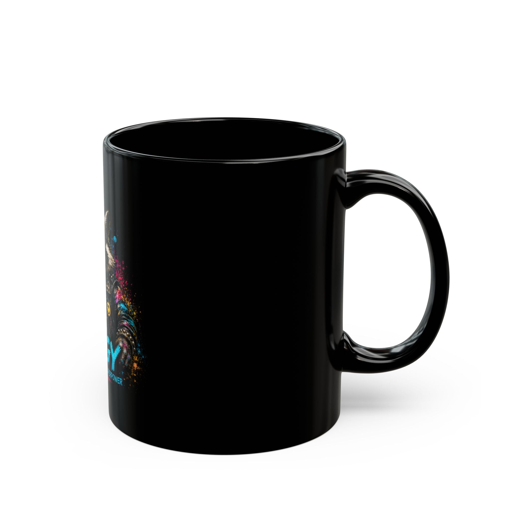 Ziggy Raccoon Mug — 'Love Your Weird' Black Coffee Cup