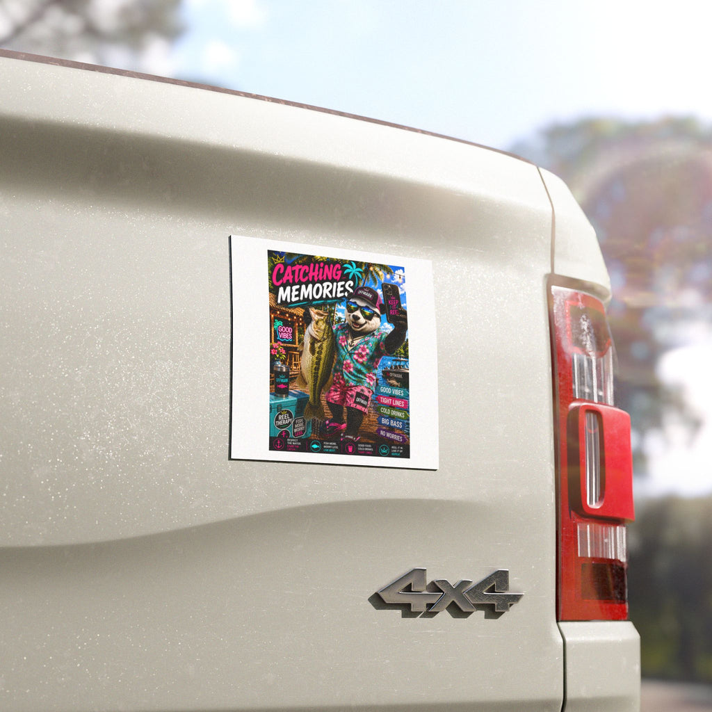 RIP the Panda Bear- "Catching Memories" Car Magnet
