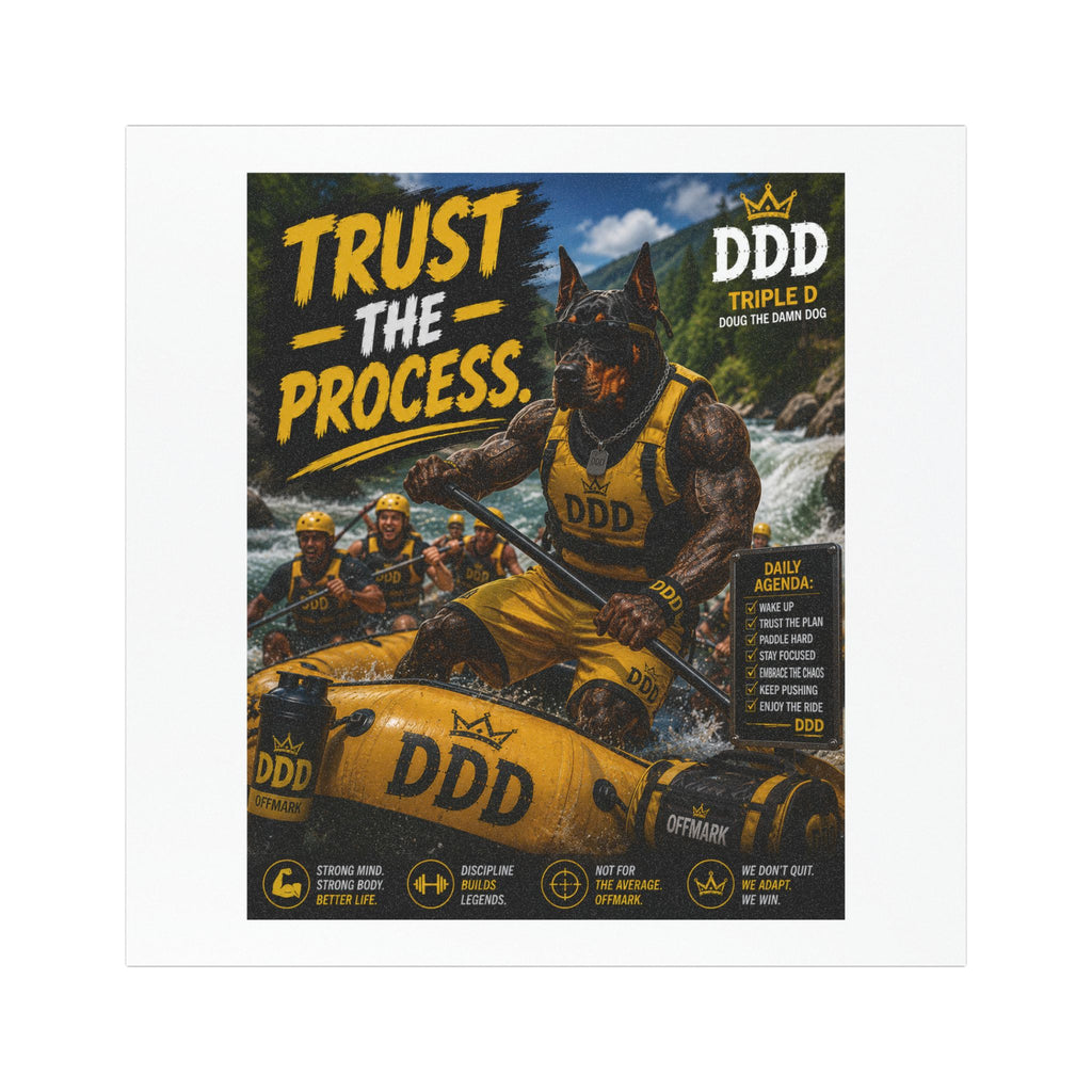 "Trust the Process" Dog Rafting Car Magnet — DDD