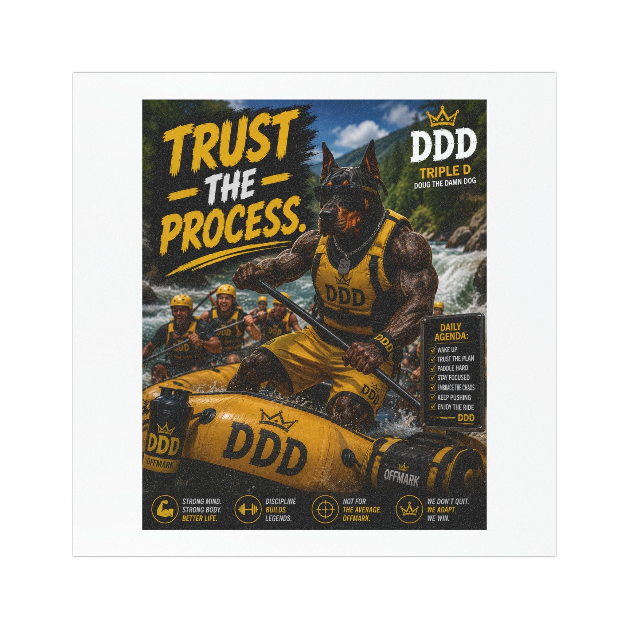 "Trust the Process" Dog Rafting Car Magnet — DDD