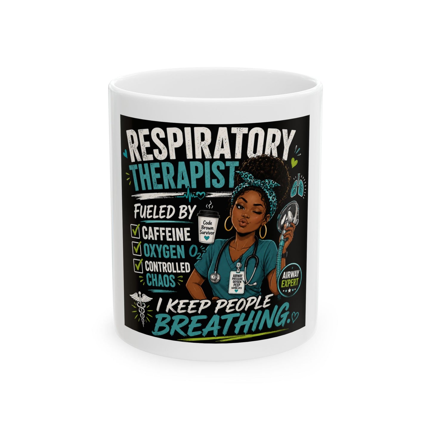 Respect The Therapist Ceramic Mug — Funny Therapist Gift (11oz, 15oz)