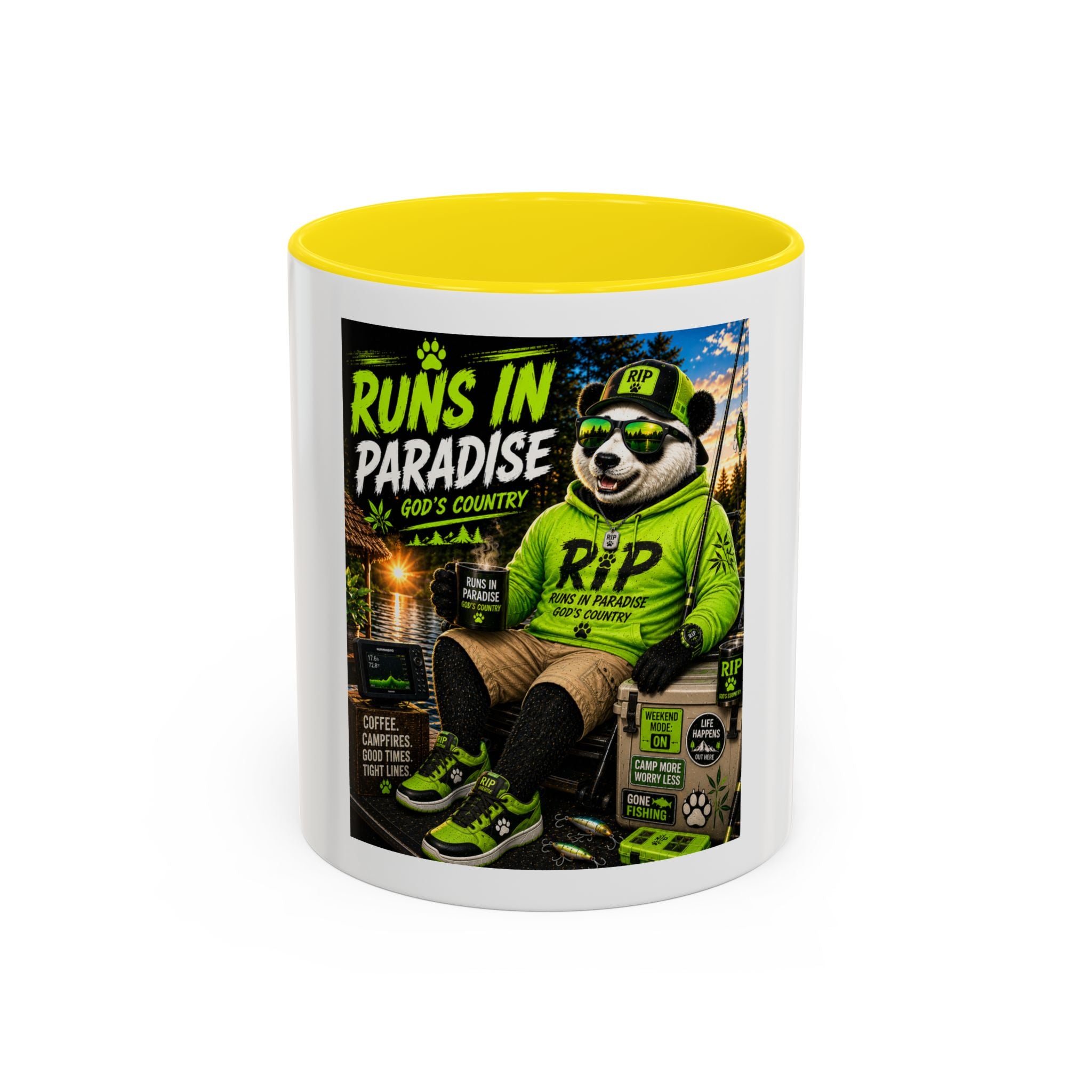 "Runs in Paradise" Coffee Mug — RIP The Panda Bear