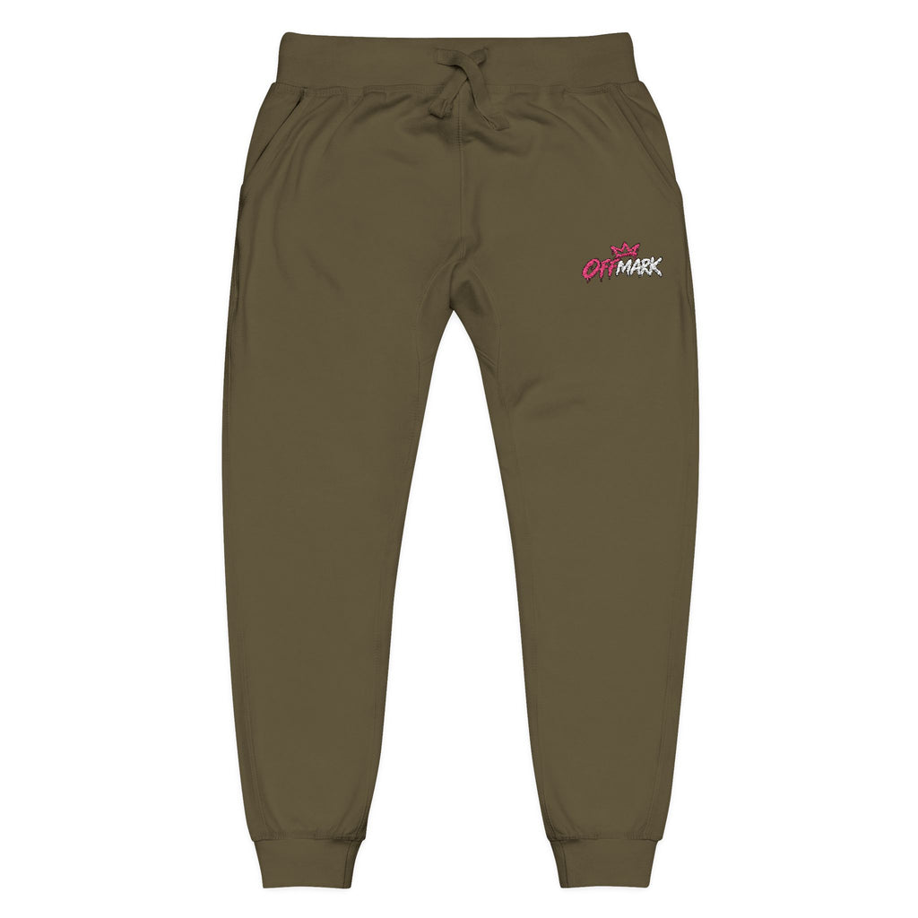 Embroidered Floral Lounge Sweatpants — Pink logo Cozy Joggers