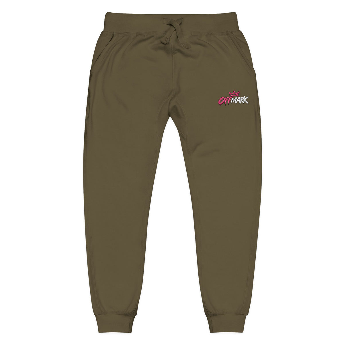 Embroidered Floral Lounge Sweatpants — Pink logo Cozy Joggers