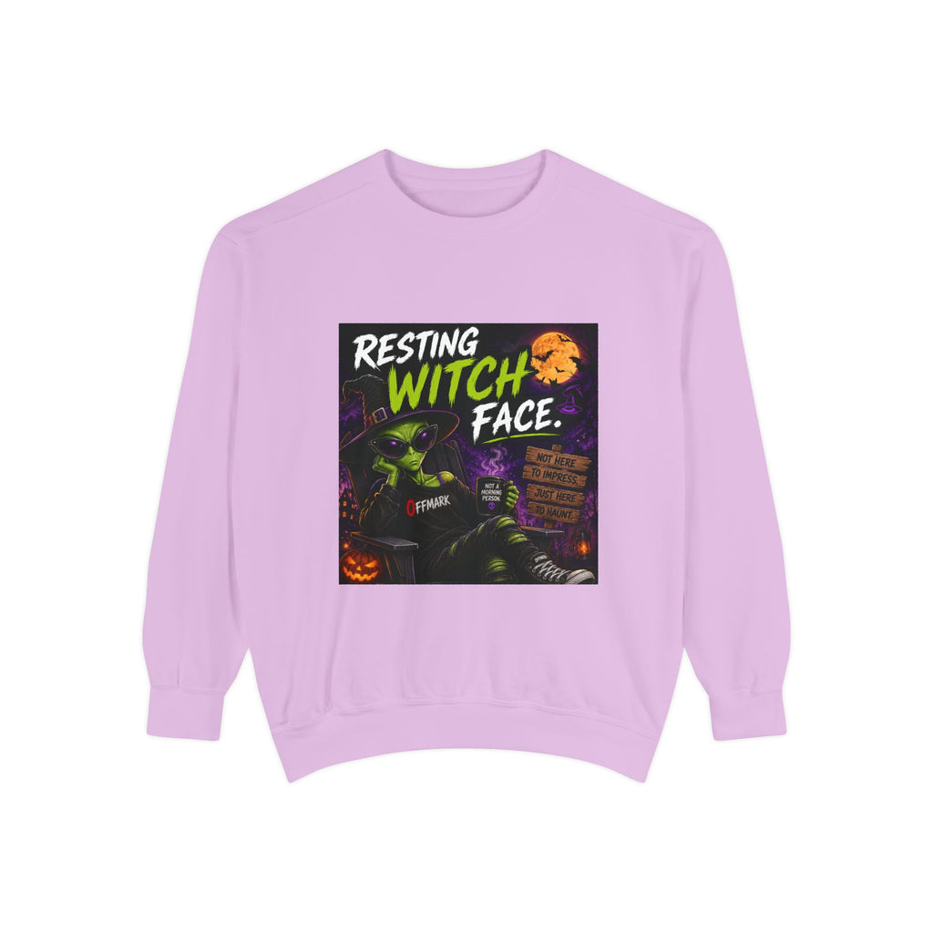 Halloween "Resting Witch Face" Sweatshirt - Funny Spooky Graphic Pullover