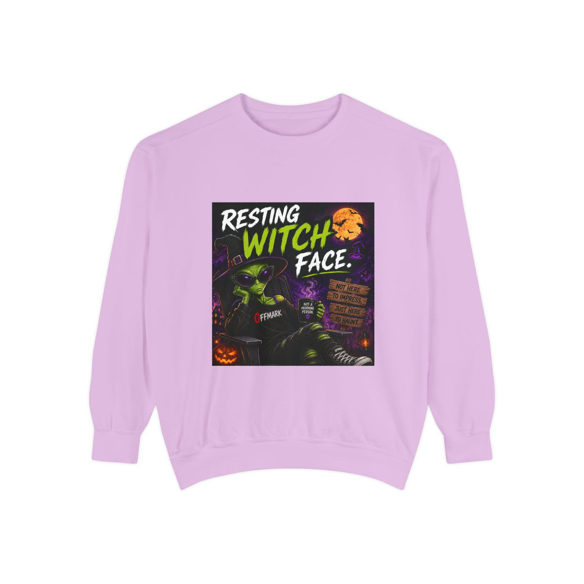 Halloween "Resting Witch Face" Sweatshirt - Funny Spooky Graphic Pullover