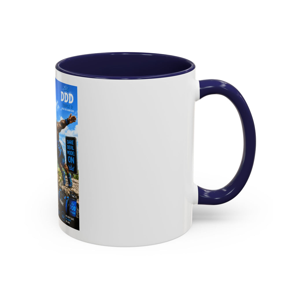 DDD (Doug the Damn Dog) "Running on Protein" Coffee Mug