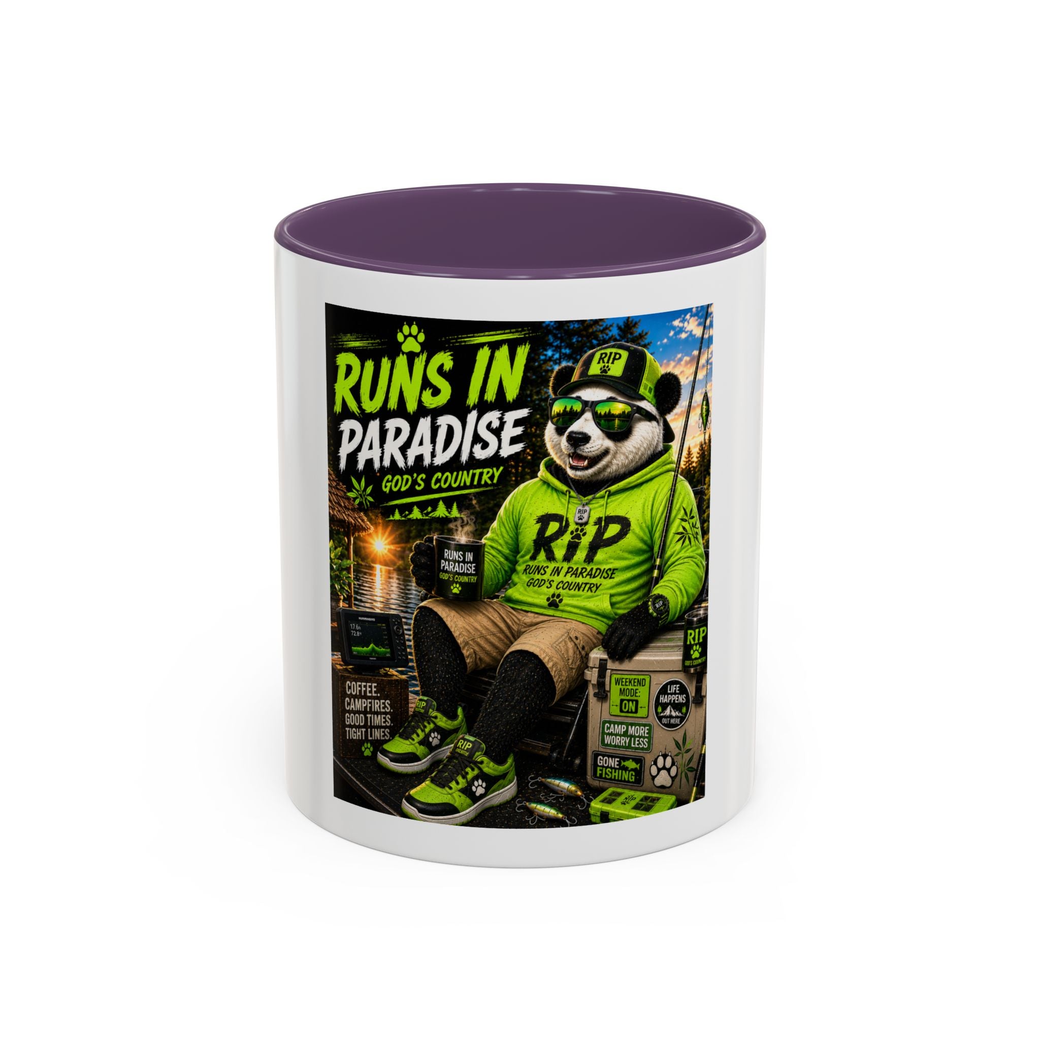 "Runs in Paradise" Coffee Mug — RIP The Panda Bear