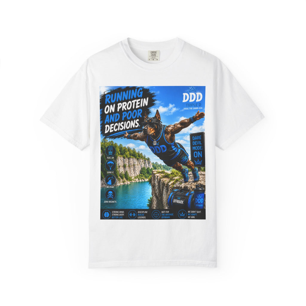 DDD (Doug the Damn Dog) "Running On Protein" T-Shirt