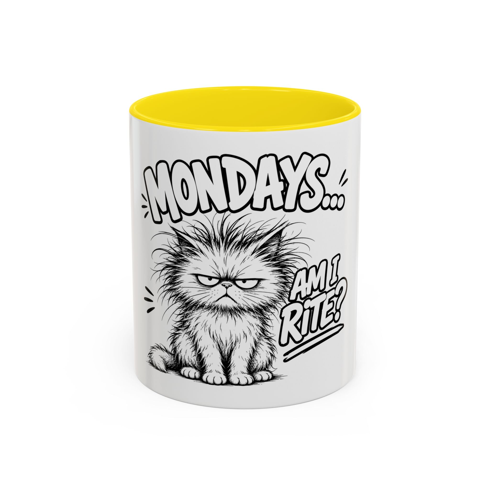 Mondays... Am I Rite? Grumpy Cat Accent Coffee Mug