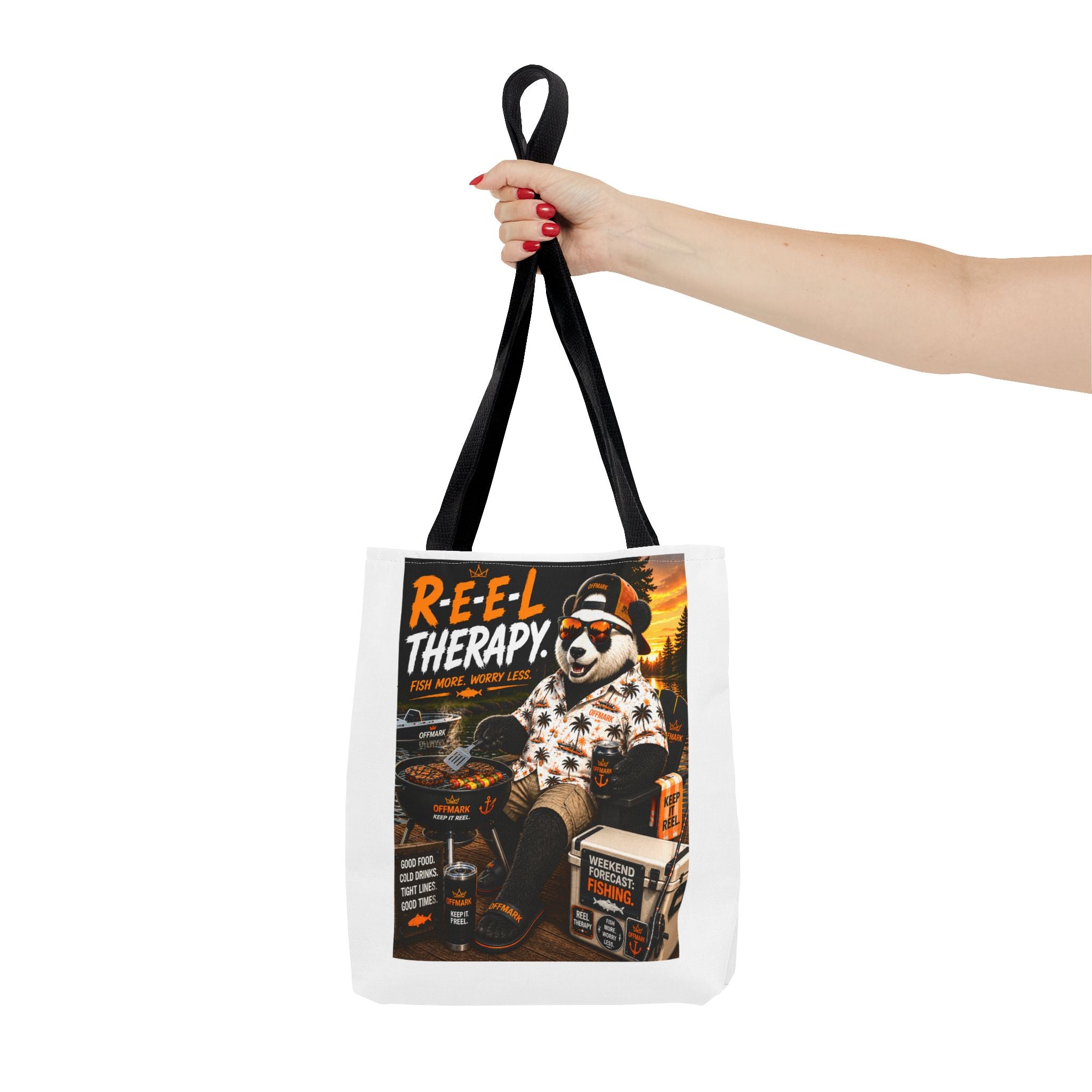 "Reel Therapy" Tote-RIP (Runs in Paradise) Panda Bear