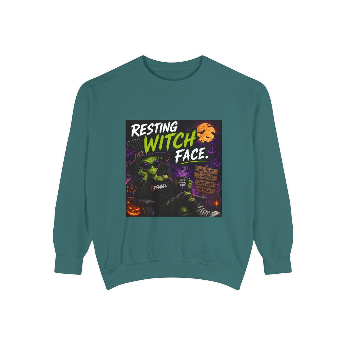 Halloween "Resting Witch Face" Sweatshirt - Funny Spooky Graphic Pullover