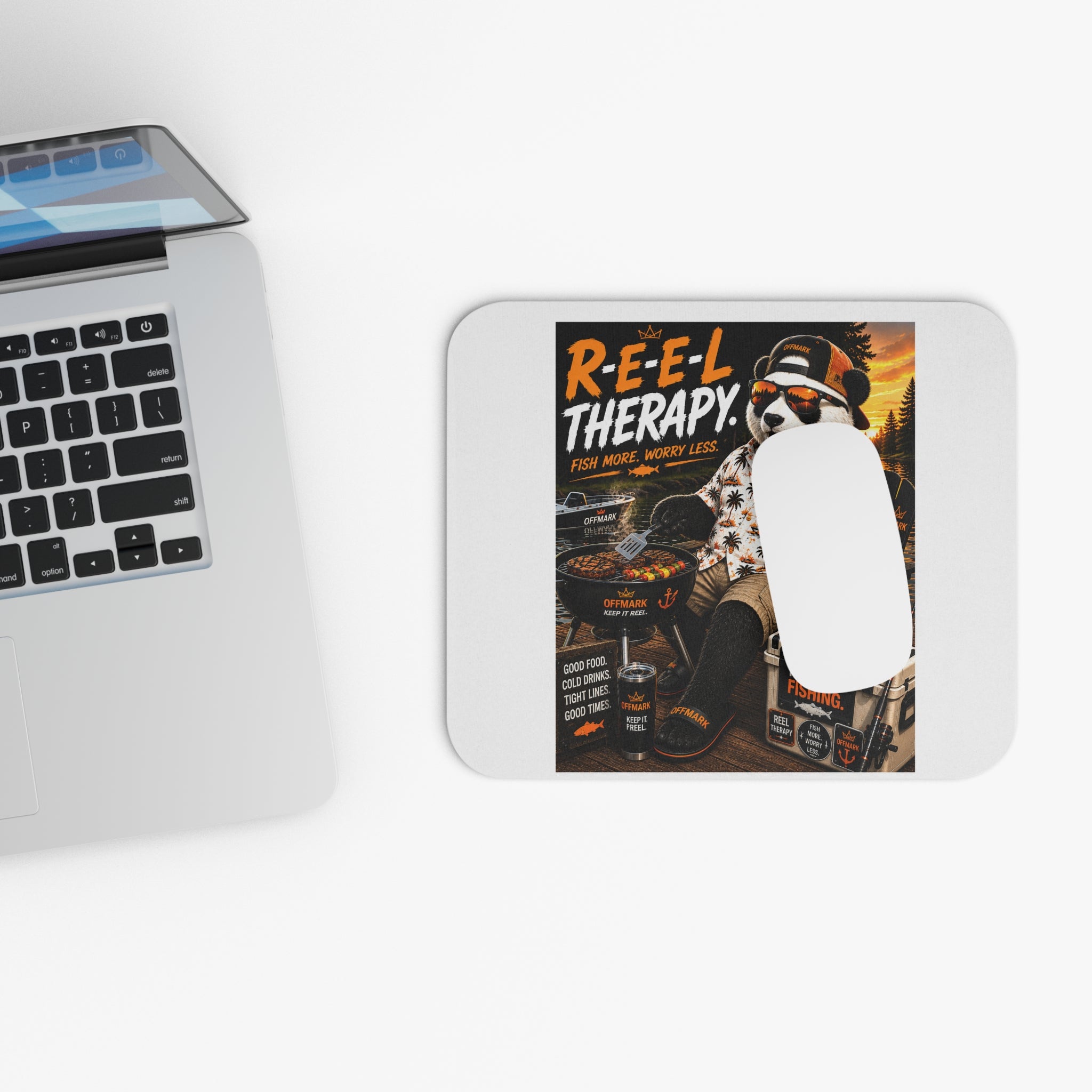 "Reel Therapy" Desk Mat | RIP the Panda Bear